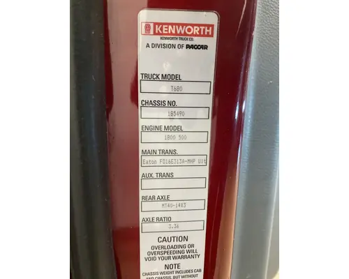 KENWORTH T680 Door Assembly, Front