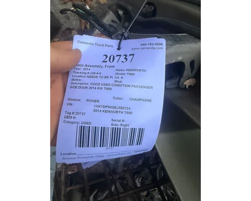 KENWORTH T680 Door Assembly, Front