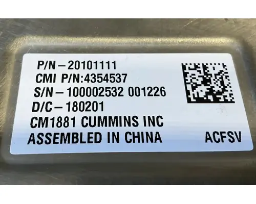 KENWORTH T680 Electronic Engine Control Module