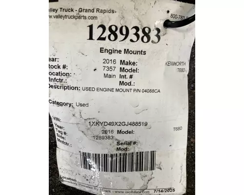KENWORTH T680 Engine Mounts