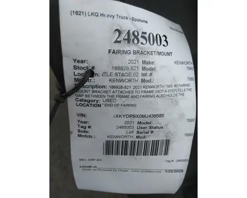 KENWORTH T680 FAIRING BRACKETMOUNT