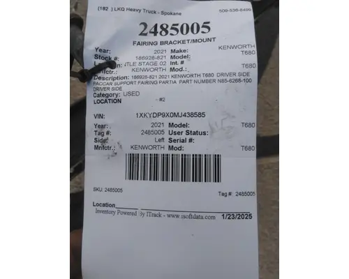 KENWORTH T680 FAIRING BRACKETMOUNT