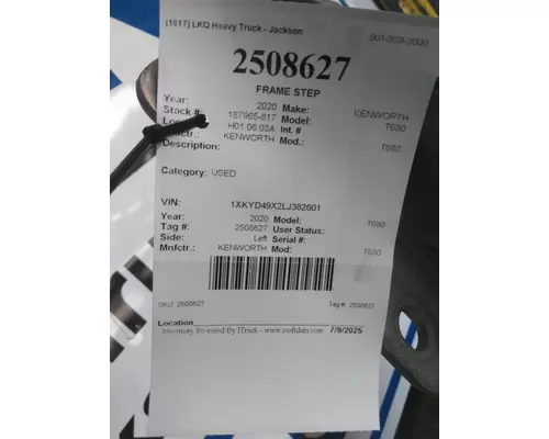 KENWORTH T680 FRAME STEP