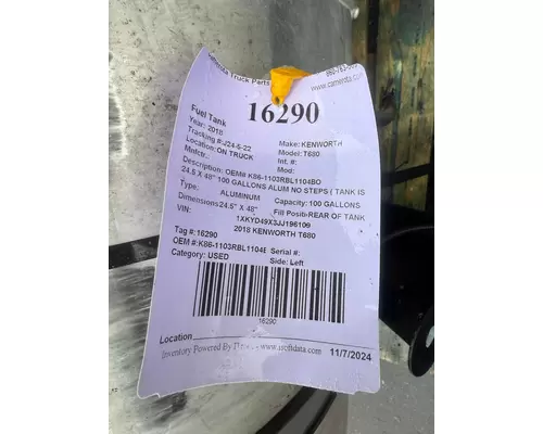 KENWORTH T680 Fuel Tank