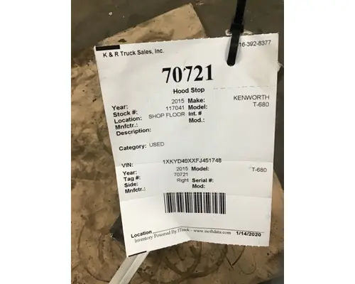 KENWORTH T680 Hood Bumpers