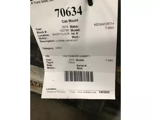 KENWORTH T680 Mounts, Cab