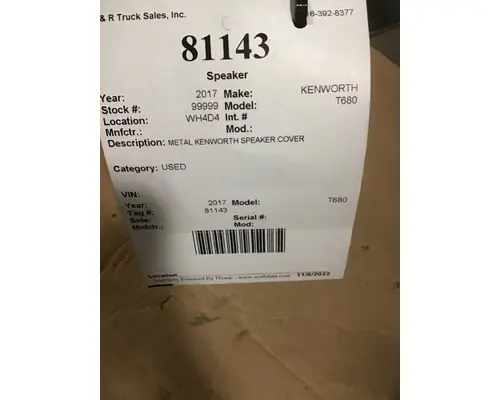 KENWORTH T680 Radio