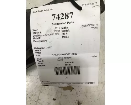 KENWORTH T680 Suspension, Misc. Part