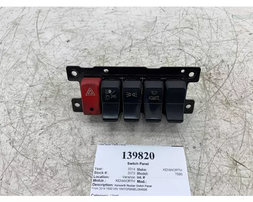 KENWORTH T680 Switch Panel