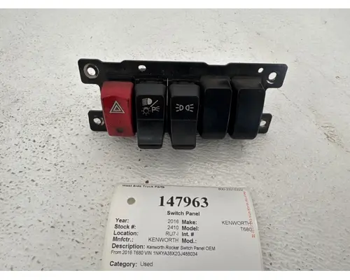 KENWORTH T680 Switch Panel