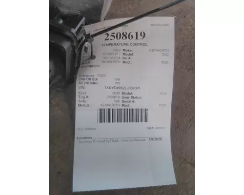 KENWORTH T680 TEMPERATURE CONTROL
