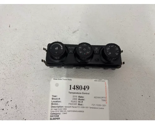 KENWORTH T680 Temperature Control