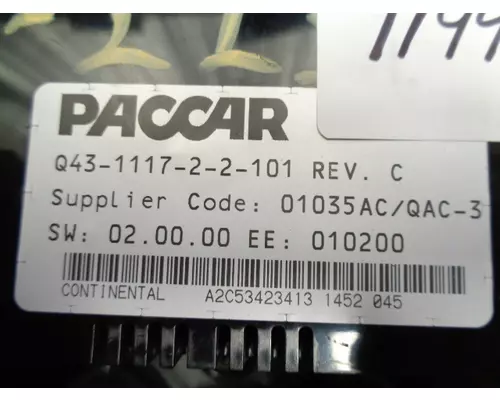 KENWORTH T700_Q43-1117-2-2-101 Instrument Cluster