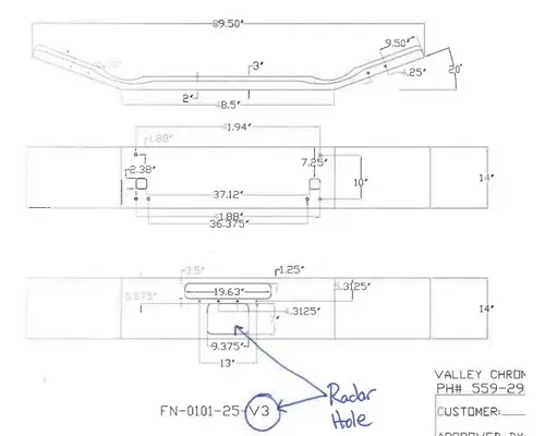 KENWORTH T800B 2004-2020 BUMPER ASSEMBLY, FRONT