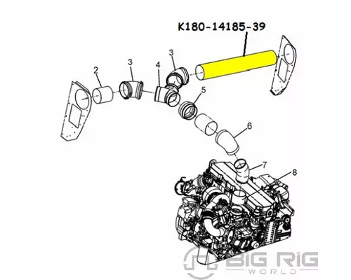 KENWORTH T800 Air Intake  Turbo Pipe