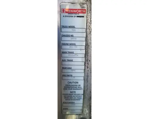KENWORTH T800 Cab Assembly