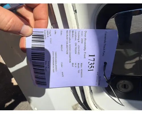 KENWORTH T800 Door Assembly, Front