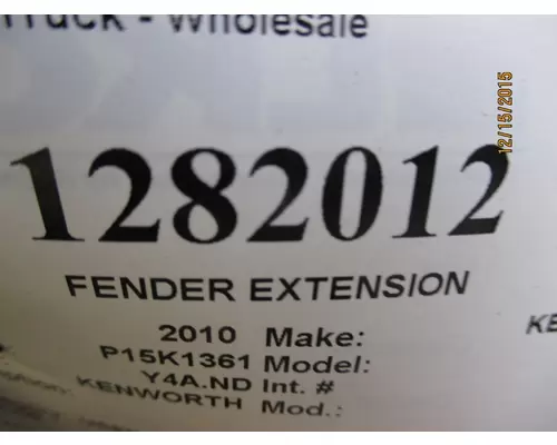 KENWORTH T800 FENDER EXTENSION