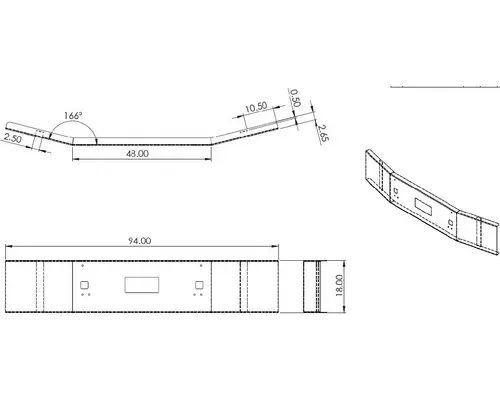KENWORTH T880 2012-2026 BUMPER ASSEMBLY, FRONT