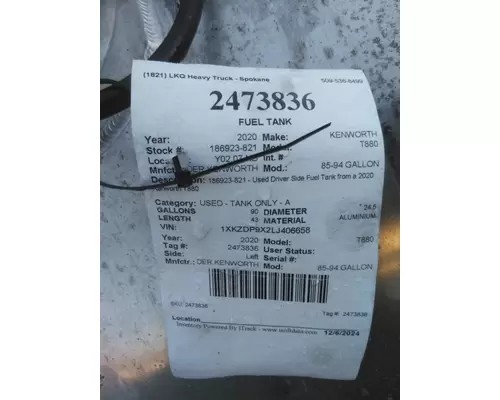 KENWORTH T880 2013-2025 FUEL TANK