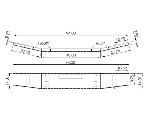 KENWORTH T880 BUMPER ASSEMBLY, FRONT