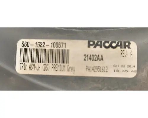 KENWORTH T880 Interior Parts, Misc.