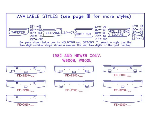 KENWORTH W900B 1982-2010 BUMPER ASSEMBLY, FRONT