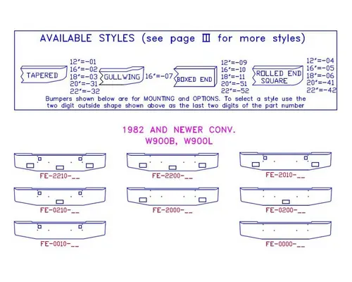 KENWORTH W900B 1982-2010 BUMPER ASSEMBLY, FRONT