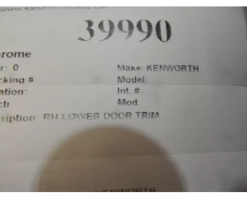KENWORTH W900L Body Parts, Misc.
