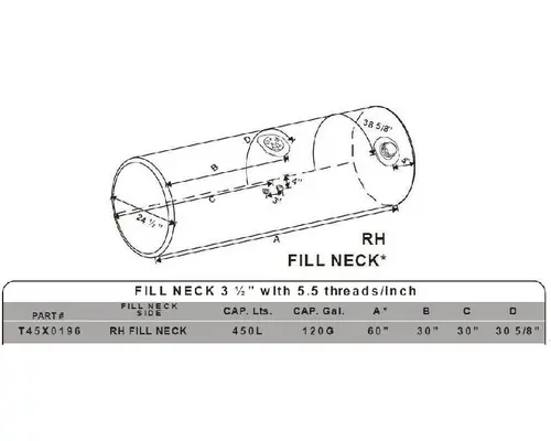 KENWORTH W900 FUEL TANK