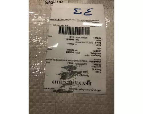 KENWORTH W990 2013-2025 BUMPER ASSEMBLY, FRONT