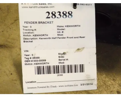 KENWORTH  Brackets, Misc.