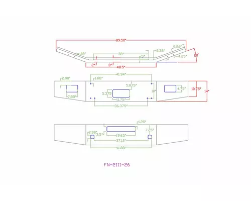 KENWORTH  Bumper Assembly, Front