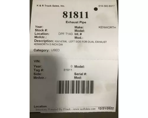 KENWORTH  Exhaust Pipe
