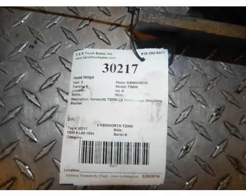 KENWORTH  Hood Hinge