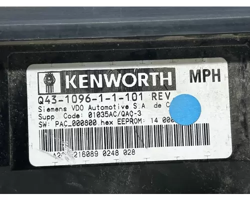 KENWORTH  Instrument Cluster