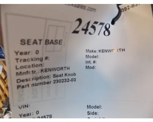 KENWORTH  Seat Belt