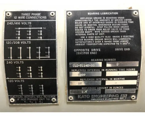 Kato Engineering A230420000 Generator Set