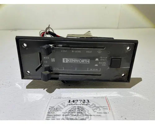 Temperature Control KENWORTH K092-399-1 West Side Truck Parts