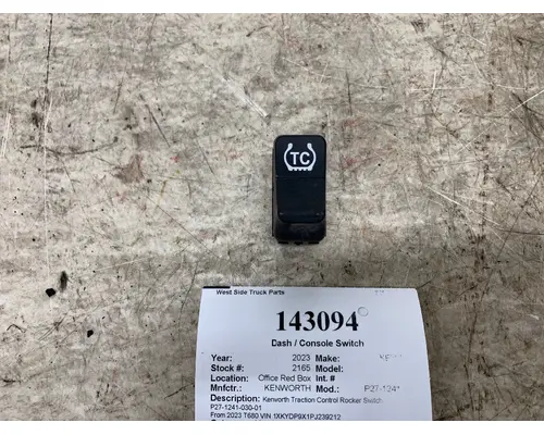 Dash / Console Switch KENWORTH P27-1241-030-01 West Side Truck Parts
