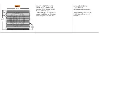 Radiator KENWORTH T2000 Valley Heavy Equipment