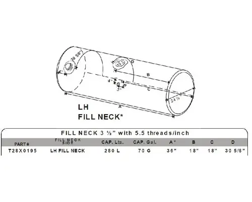 Fuel Tank KENWORTH T300 1995-2009 LKQ Heavy Duty Core