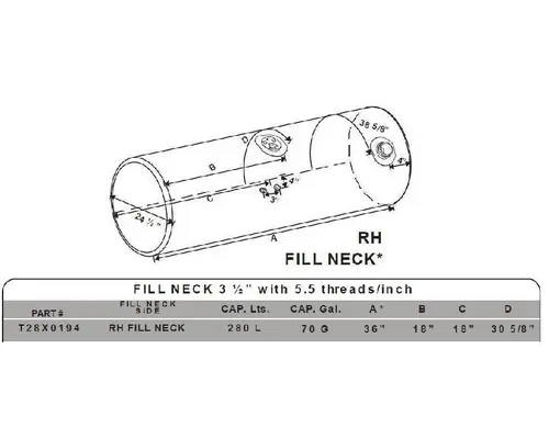 Fuel Tank KENWORTH T300 1995-2009 LKQ Heavy Duty Core