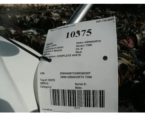 Hood KENWORTH T300 Big 3 Truck Parts, LLC