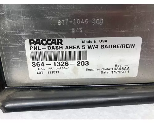 Kenworth T370 Dash Assembly