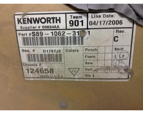 Kenworth T600 Body, Misc. Parts