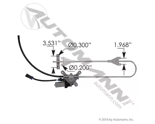 Kenworth T600 Door Window Regulator, Front