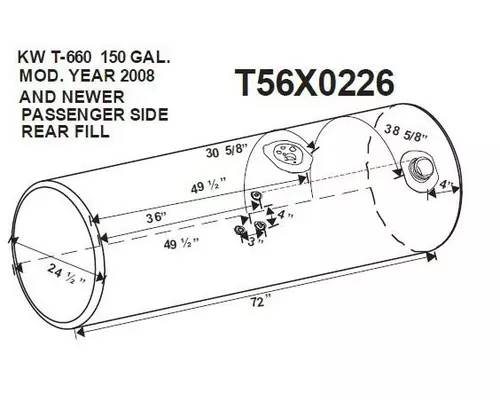 Fuel Tank KENWORTH T660 2008-2025 LKQ Geiger Truck Parts