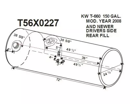 Fuel Tank KENWORTH T660 2008-2025 LKQ Geiger Truck Parts