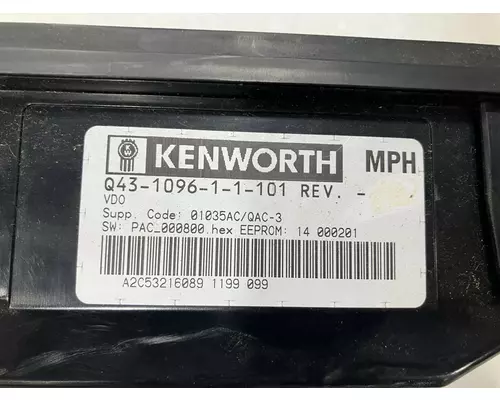 Kenworth T660 Instrument Cluster